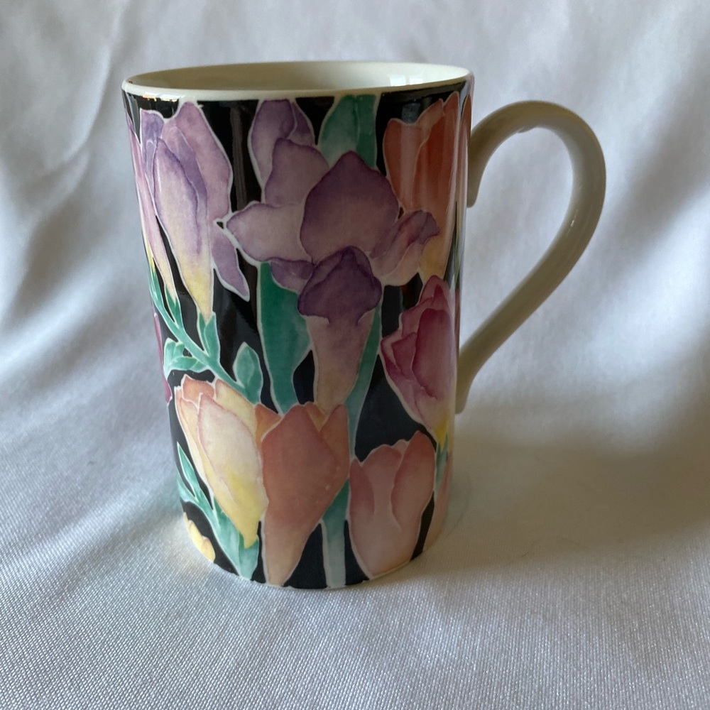 Dunoon Ashbourne Designed By Christine Chadwick Crocus Flowers Mug Cup Scotland